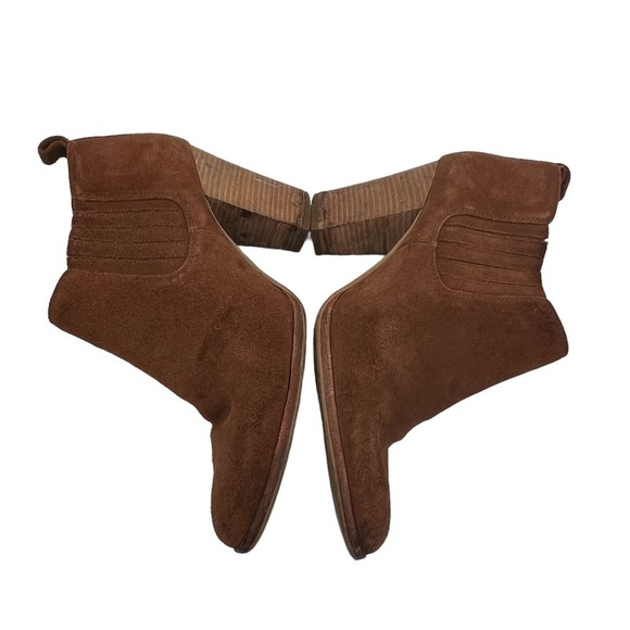 MICHAEL Michael Kors Brown Suede Heeled Slip On Booties Size 7 Women's - Picture 7 of 9